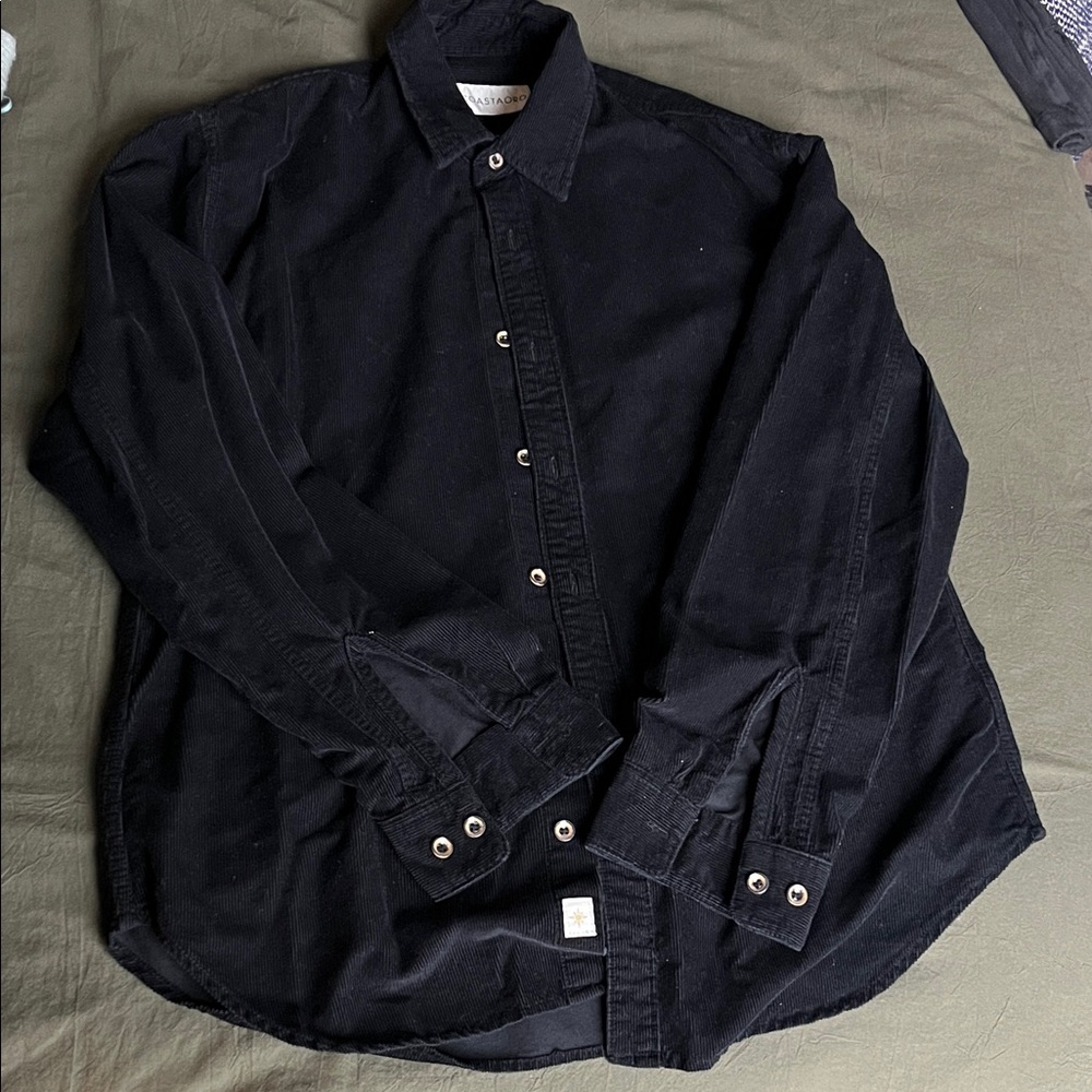 Classic Black Men's Casual Button Down Shirt